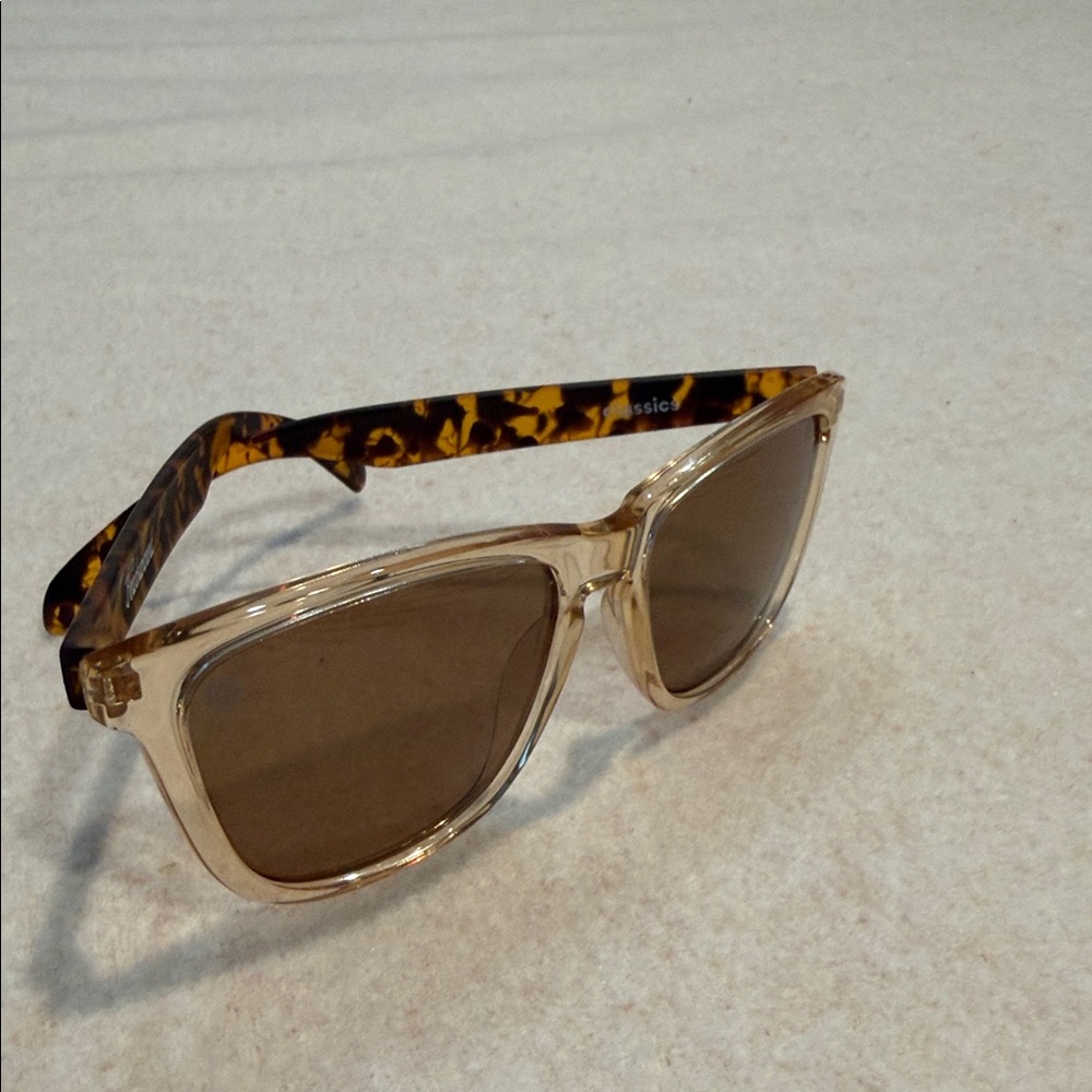 Knockaround Polarized Unisex Tortoise Shell and Amber Sunglasses